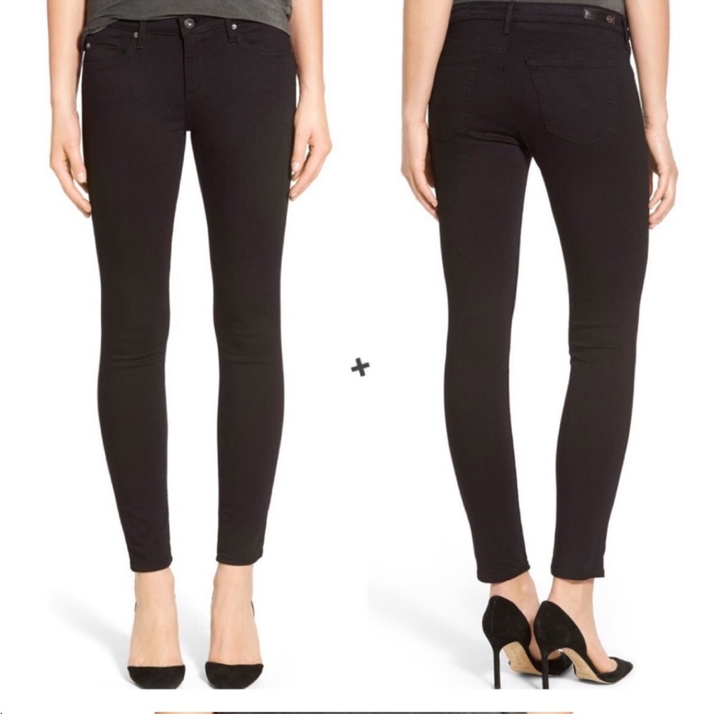 AG Adriano Goldschmied Black “The Legging Super Skinny Fit” Jeans Size 24R